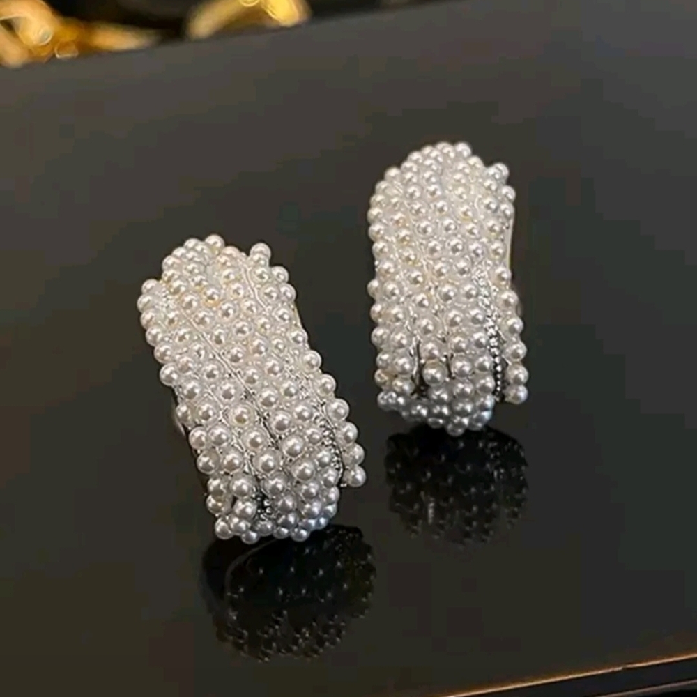 Elegant Pearl Beaded Earrings